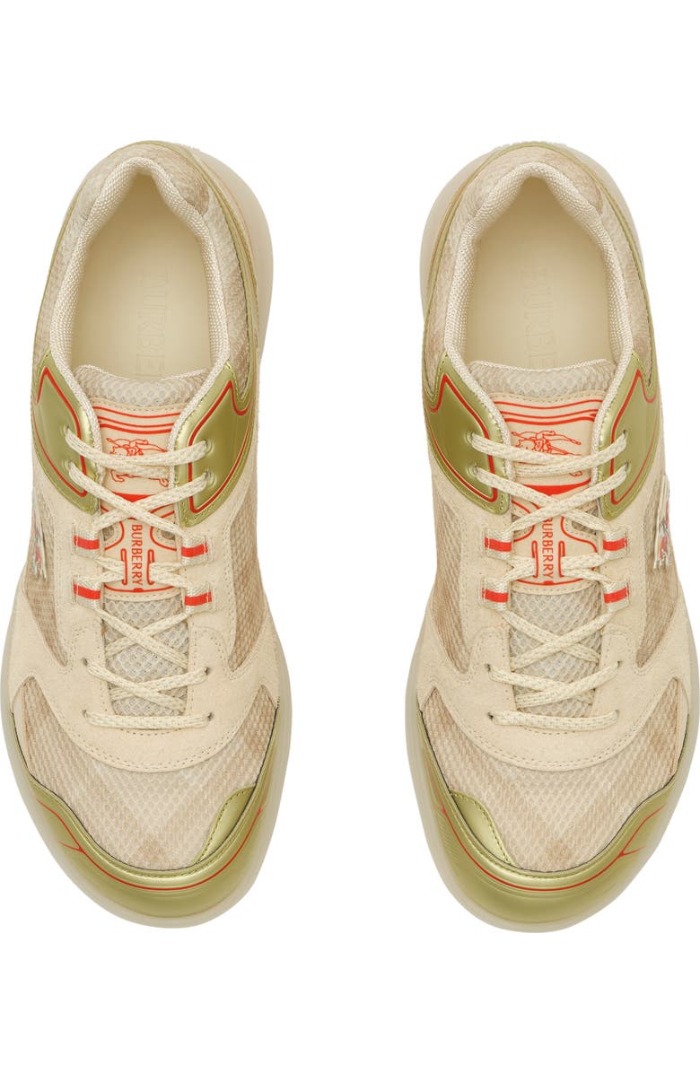 Burberry Check Matrix Sport Sneakers, Alternate, color, Gold/Clam Beige