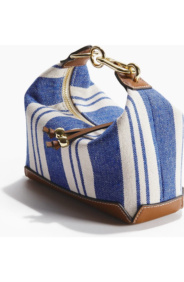 H&M Small Canvas Handbag, Main, color, Blue/Striped