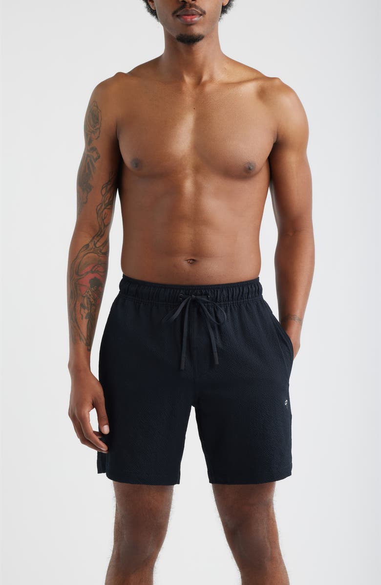 SANTO STUDIO Lido Swim Trunks, Main, color, Black