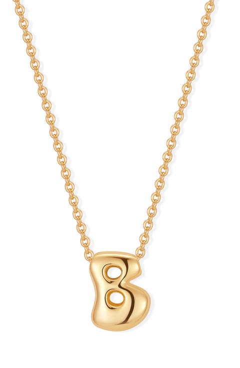 Mini Pippa Bubble Initial Pendant Necklace