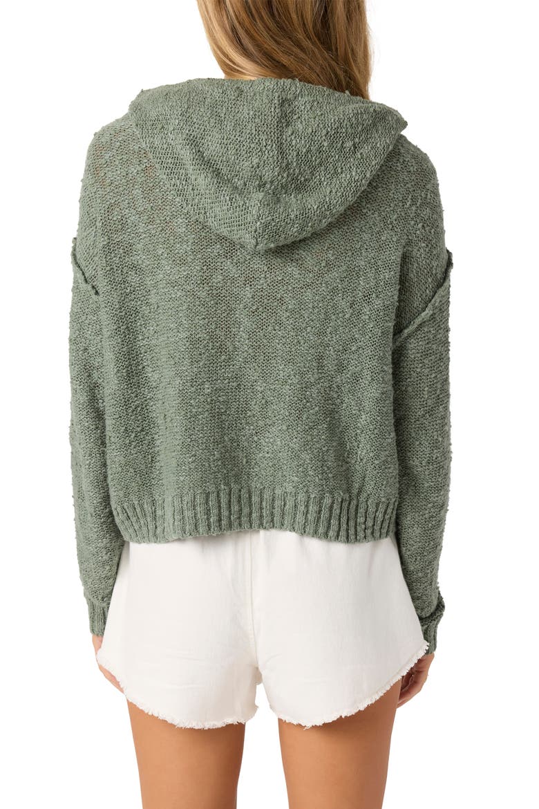 Jayne Cotton Blend Slub Hoodie, Alternate, color, SEA SPRAY