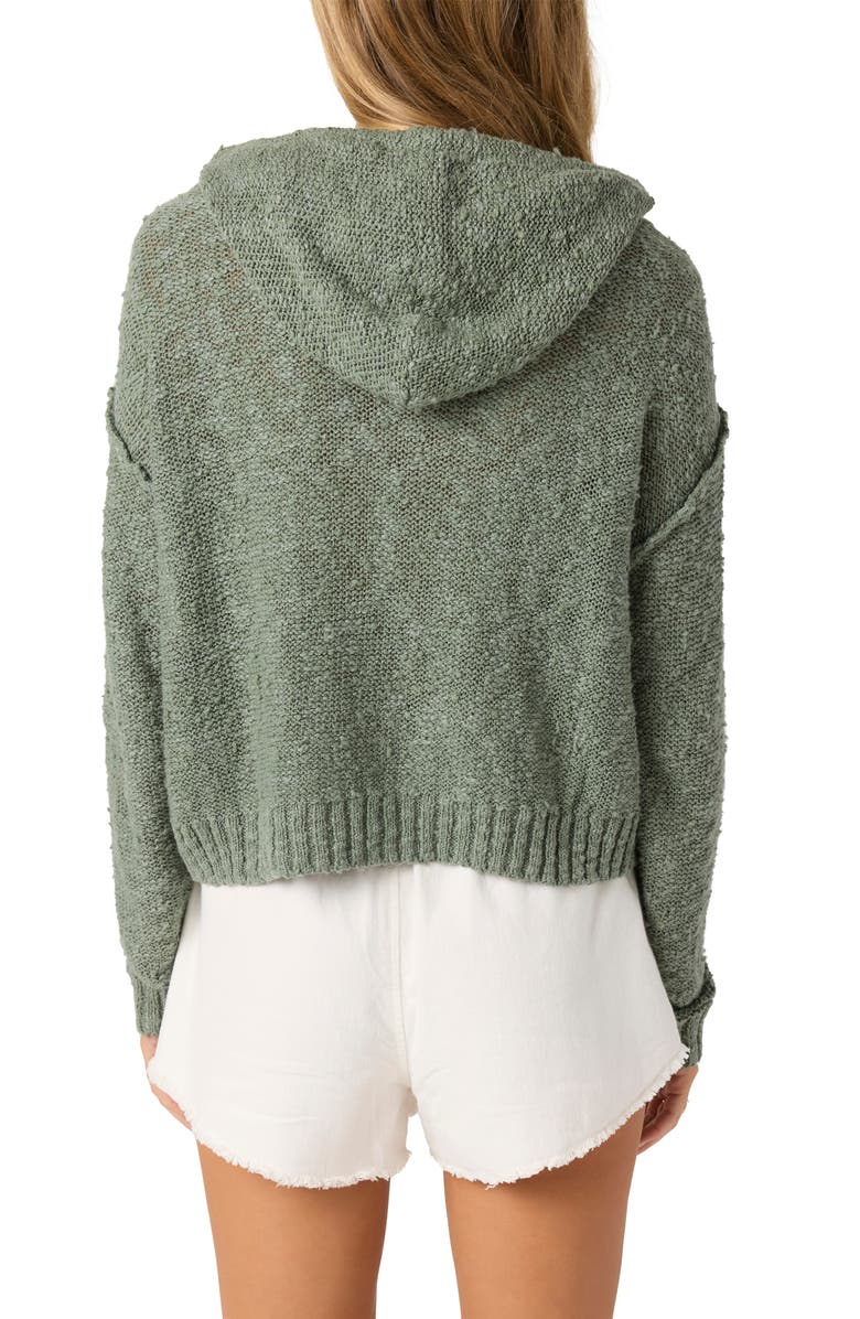 O'Neill Jayne Cotton Blend Slub Hoodie, Alternate, color, Sea Spray