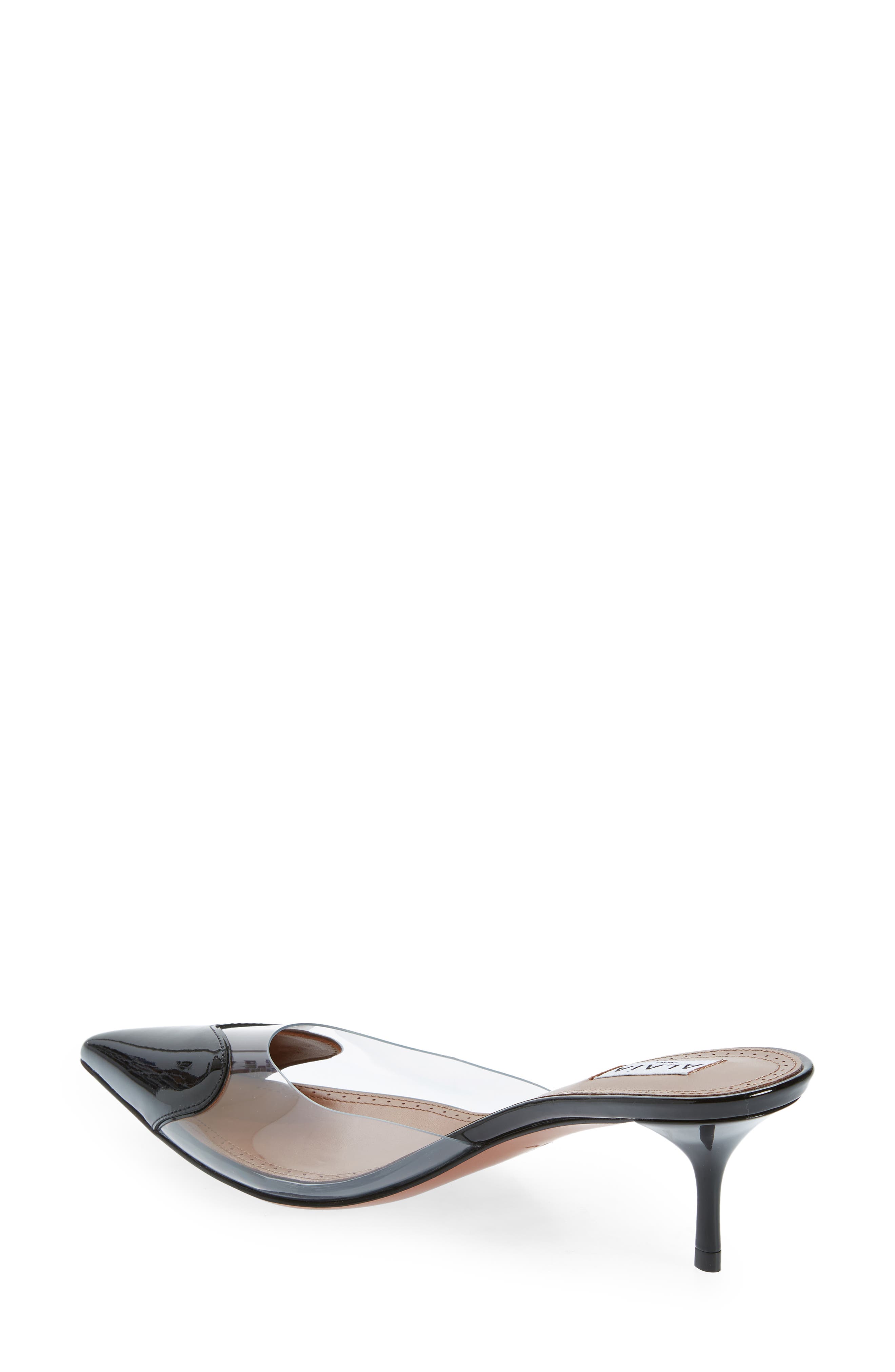 Alaïa Love Heart Pointed Toe Mule, Alternate, color, 