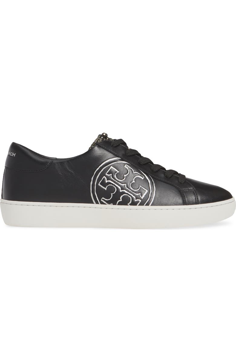 Tory Burch Embellished Logo Sneaker, Alternate, color,