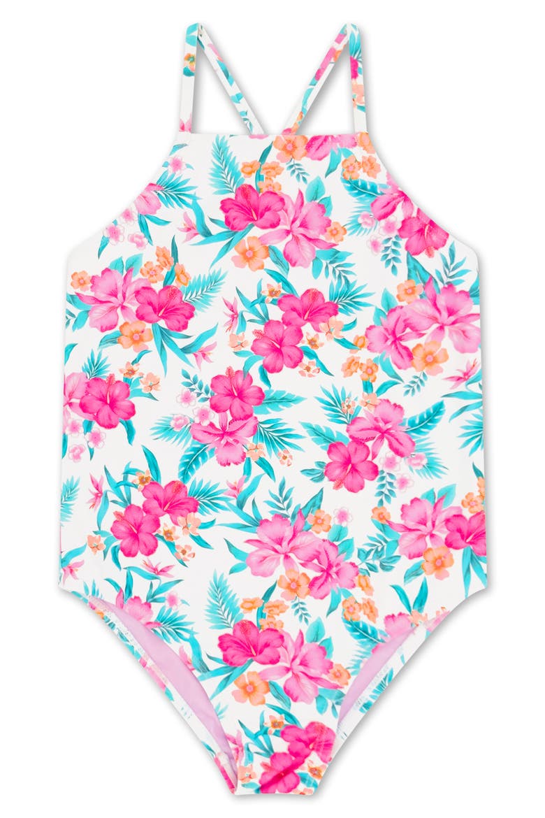 Kids' High Tide UPF 50+ One-Piece Swimsuit, Main, color, MULTI