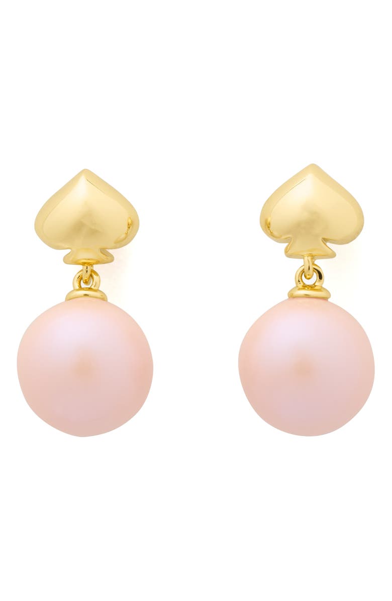 Kate Spade New York pearlie faux pearl drop earrings, Main, color, 