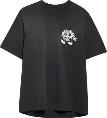 Tシャツ・カットソー AMIRI Amiri Music Record t-shirt Amiri Music Record T-Shirt in Black – DPUS Designer Outlet