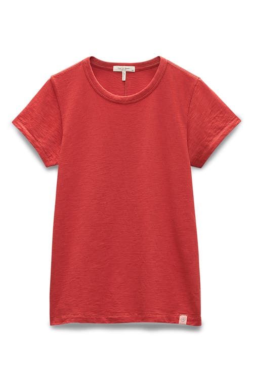 Rag & Bone The Slub Organic Pima Cotton T-shirt In Red