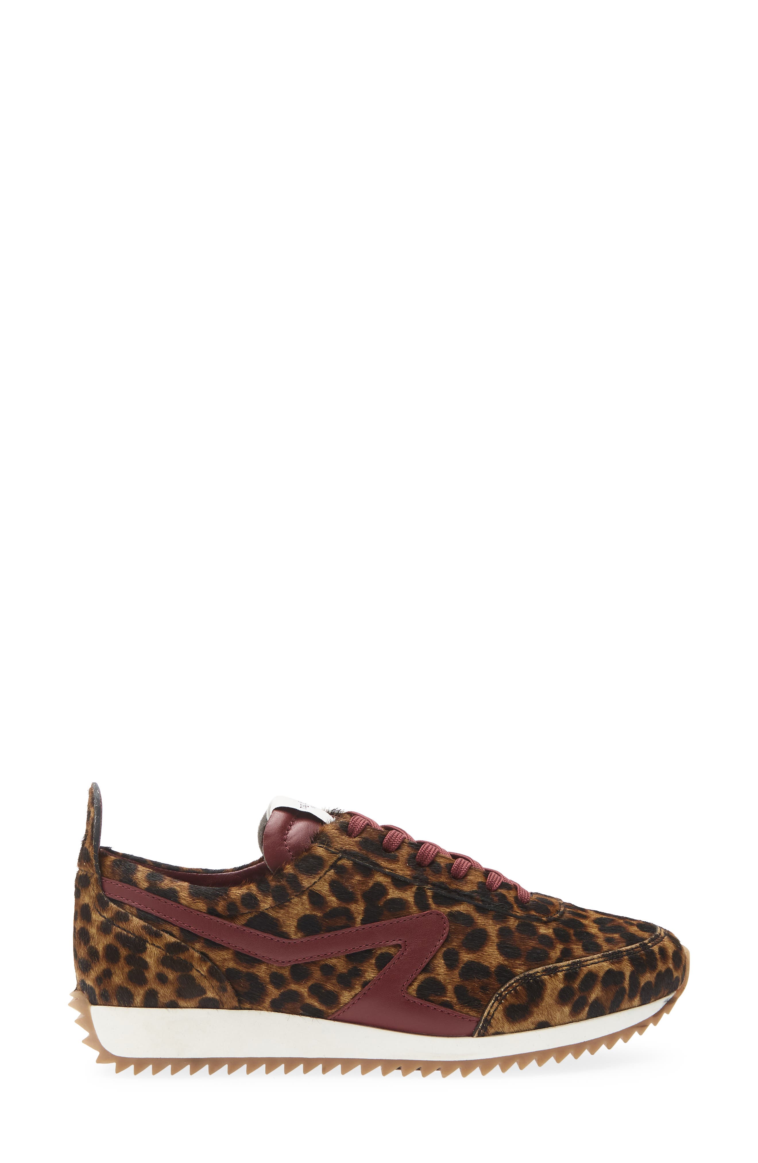 Retro Runner Sneaker, Alternate, color, LEOPARD HAIR CALF