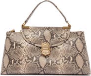 Arezzo Everly Medium Snake Embossed Leather Satchel