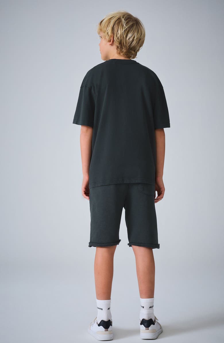smALLSAINTS by ALLSAINTS Kids' Biggie Oversized Cotton Graphic T-Shirt & Shorts Set, Alternate, color, Black