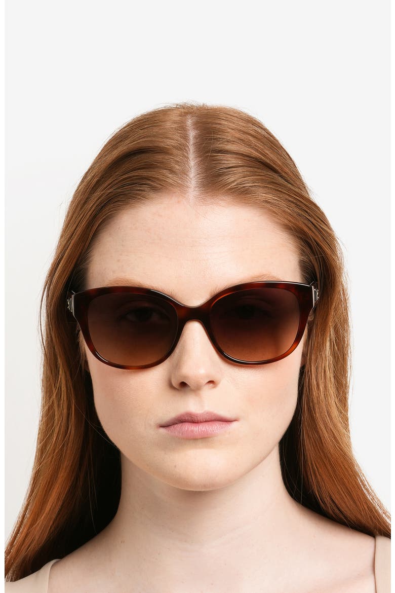 ninna 55mm gradient round sunglasses, Alternate, color, HAVANA