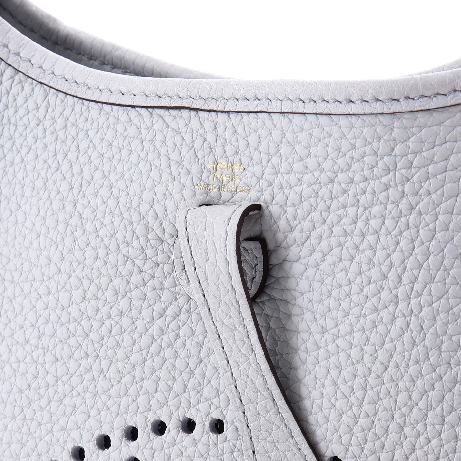 Pre-Owned Hermes Evelyne Bag Gen III Clemence TPM, Alternate, color, Bleu Pale