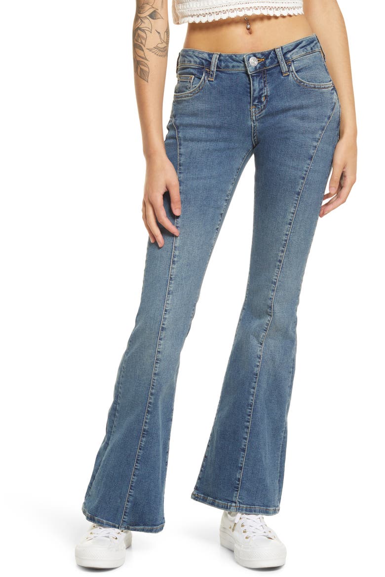 Curve Flare Jeans, Main, color, MID VINTAGE