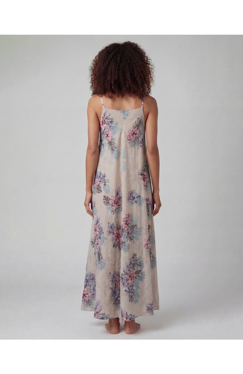Lords of Harlech Exotic Floral Womens Linen Oversized Dress, Alternate, color, Exotic Floral Natural