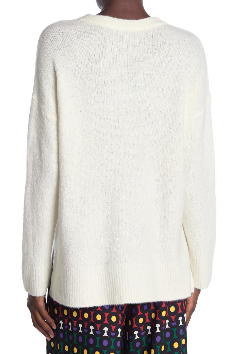 Denise Side Slits Pullover Sweater, Alternate, color, SOFT WHITE