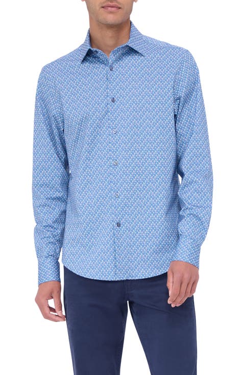 Jimmy OoohCotton® Abstract Print Button-Up Shirt