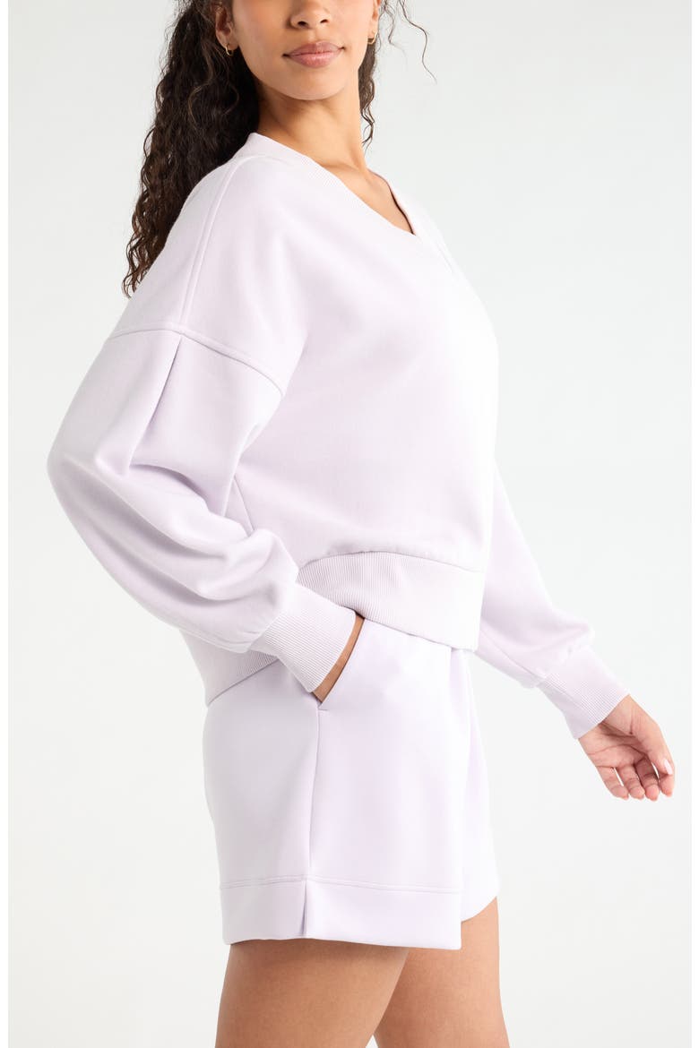 Cloud Fleece Sweatshirt, Alternate, color, PURPLE HUSH