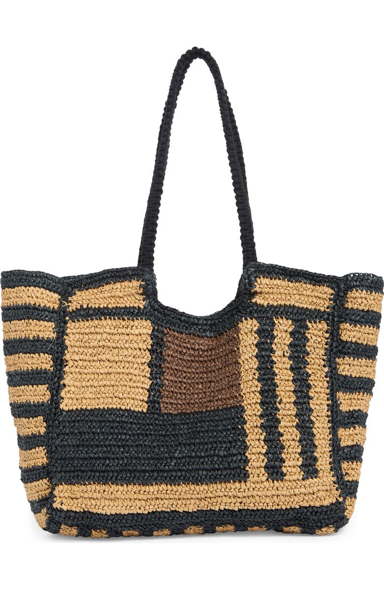 Collection XIIX Stripe Raffia Tote Bag, Alternate, color, Natural Multi