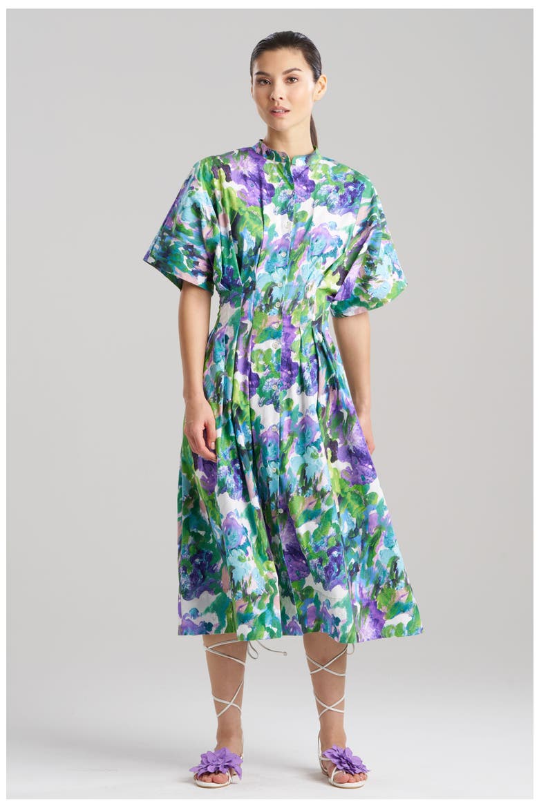 AYAME Pleat Release Dress, Main, color, MULTI