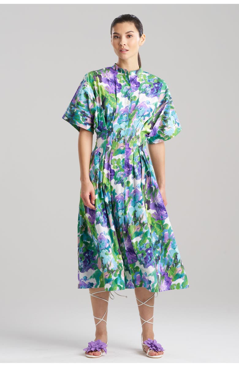 Natori AYAME Pleat Release Dress, Main, color, Multi