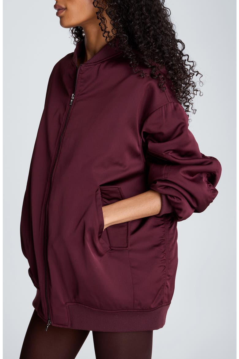 Boyfriend Bomber Jacket, Alternate, color, SUGAR BEET