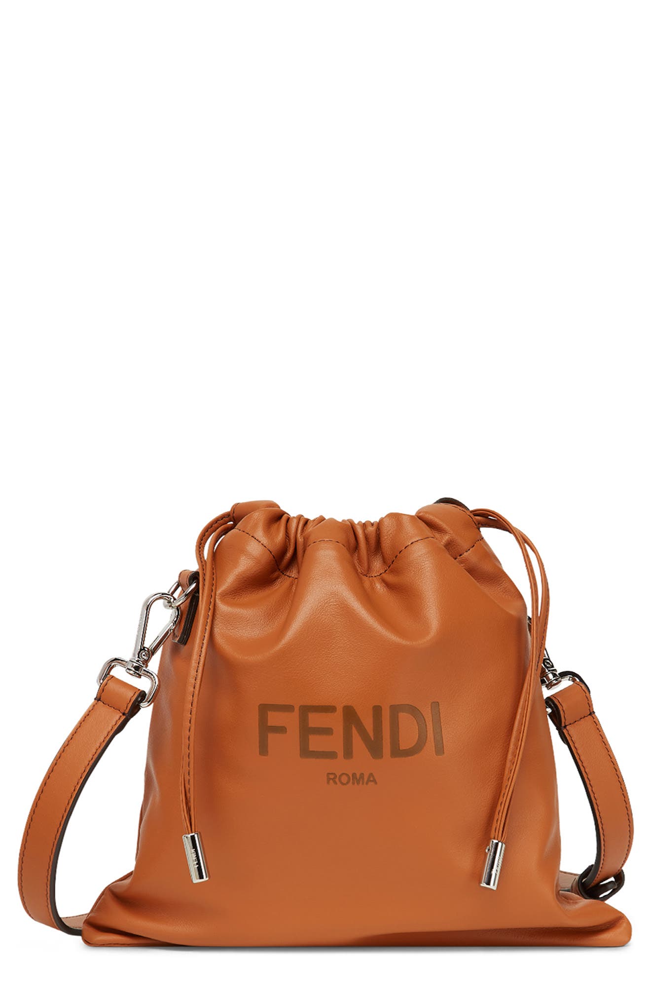 Fendi Leather Bucket Bag, Main, color, 