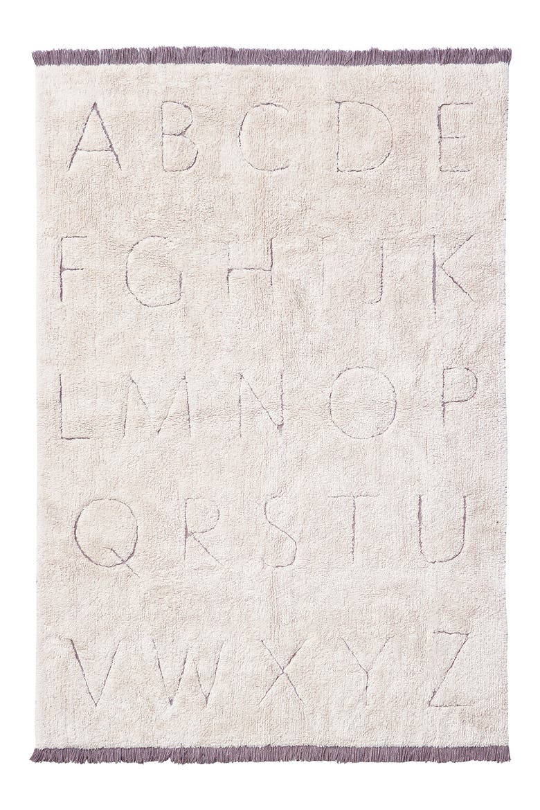 RugCycled ABC Washable Cotton Blend Rug, Main, color, NATURAL RUGCYCLED YARN