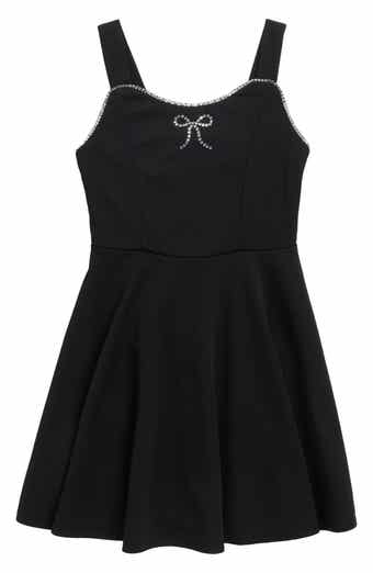 Kids' Rhinestone Bow Skater Dress