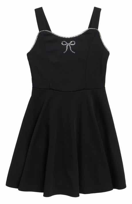 Kids' Rhinestone Bow Skater Dress