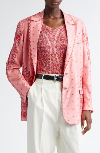Etro★素敵！Floral Paisley Silk Twill Blazer Etro Floral Paisley Silk Twill Blazer | Nordstrom