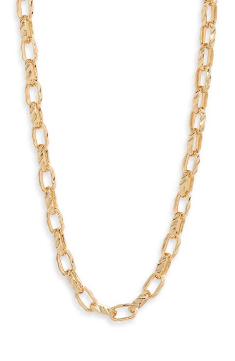 Fluted Curb Chain Necklace