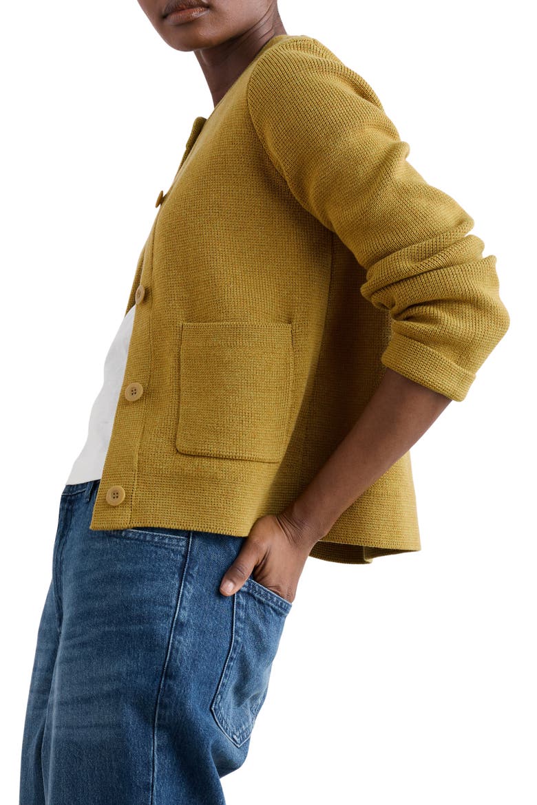 Rock Lily Organic Cotton Cardigan, Alternate, color, KNIT MELANGE PEAR