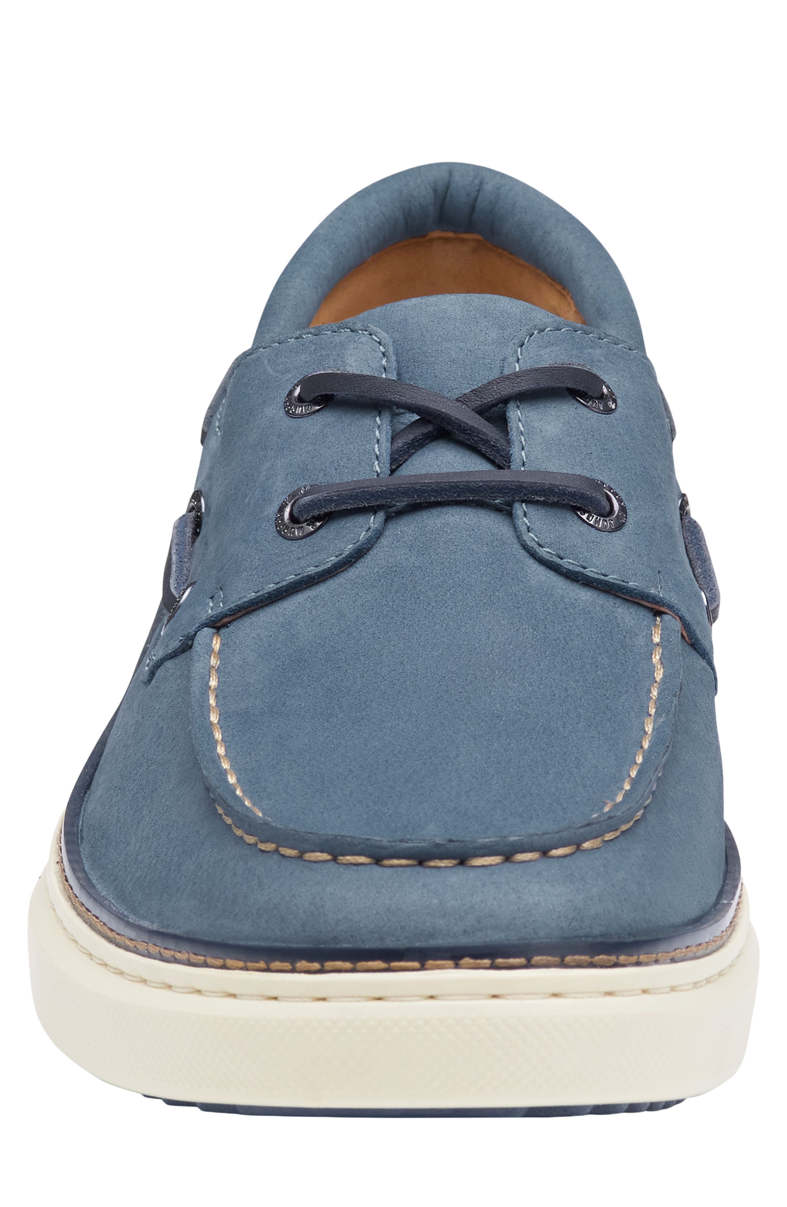 Johnston & Murphy McGuffey 2 Moc Toe Boat Shoe, Alternate, color, Denim Nubuck