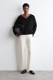 COS Pima Cotton Barrel-Leg Pants