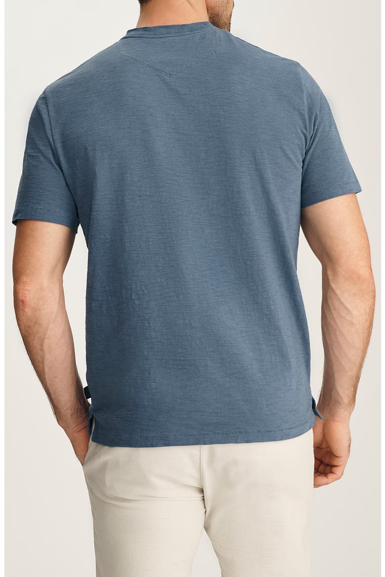 Short Sleve Slub Cotton Henley, Alternate, color, VINTAGE INDIGO