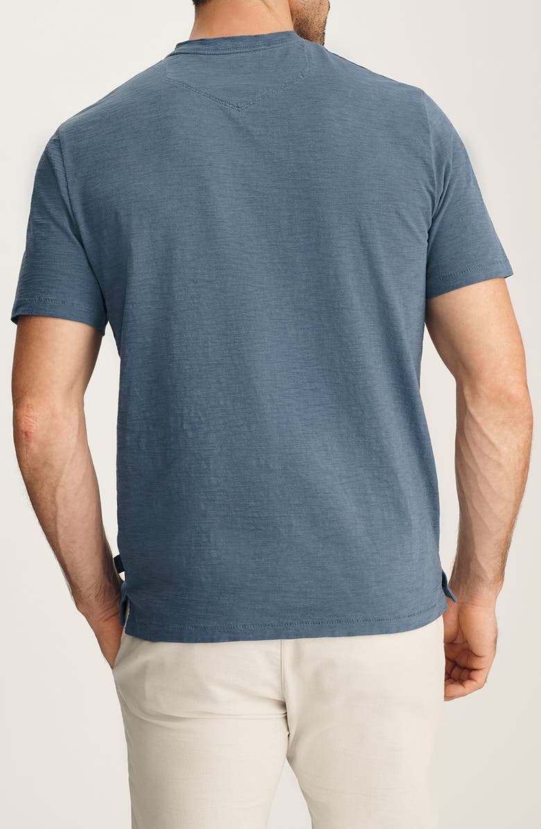 34 Heritage Short Sleve Slub Cotton Henley, Alternate, color, Vintage Indigo