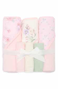 DREAMGRO Kids' 6-Piece Assorted Pretty Floral Bath Towel Set