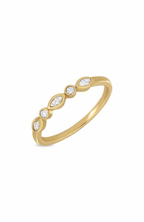 Bony Levy Monaco 18K Yellow Gold Diamond Stackable Band Ring