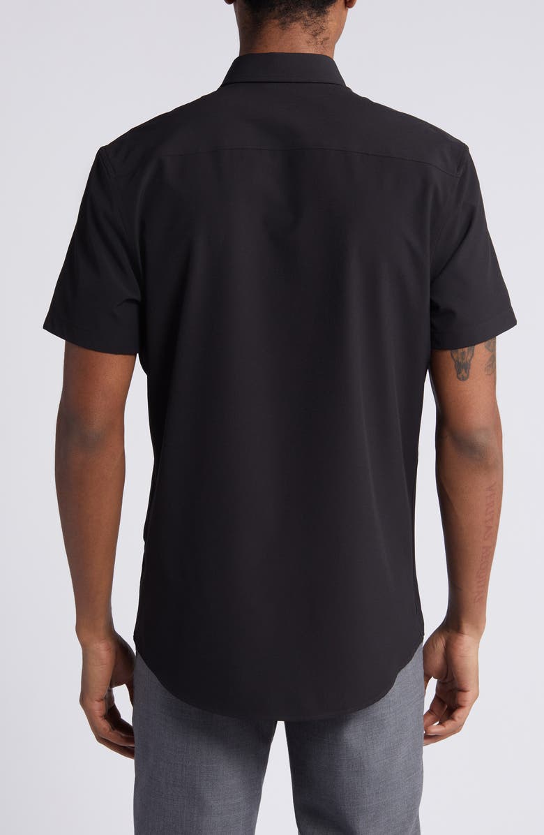 Nordstrom Trim Fit Short Sleeve Button-Up Shirt, Alternate, color, 