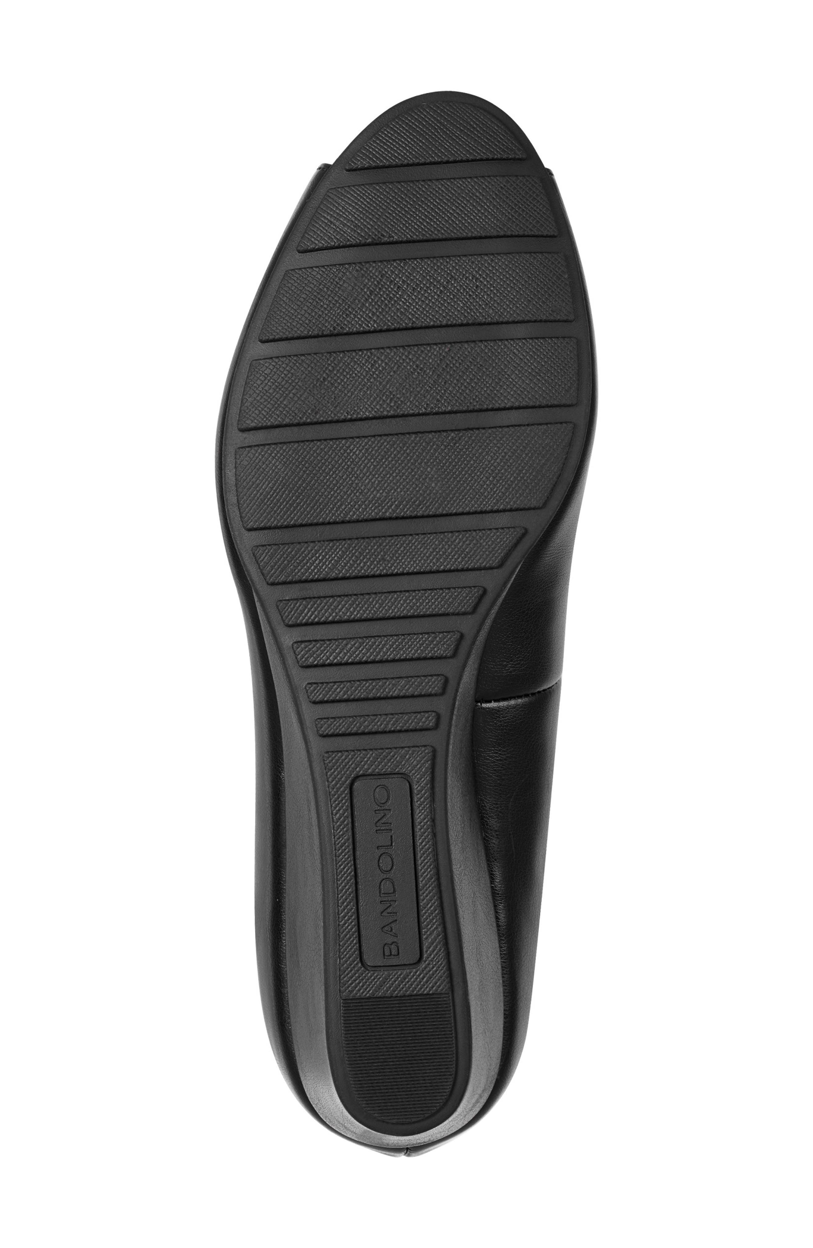 Peep Toe Wedge Pump, Alternate, color, BLACK SMOOTH
