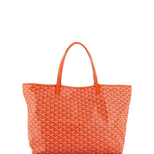 Pre-owned Goyard Goyard Saint Louis Tote Coated Canvas Gm In Orange