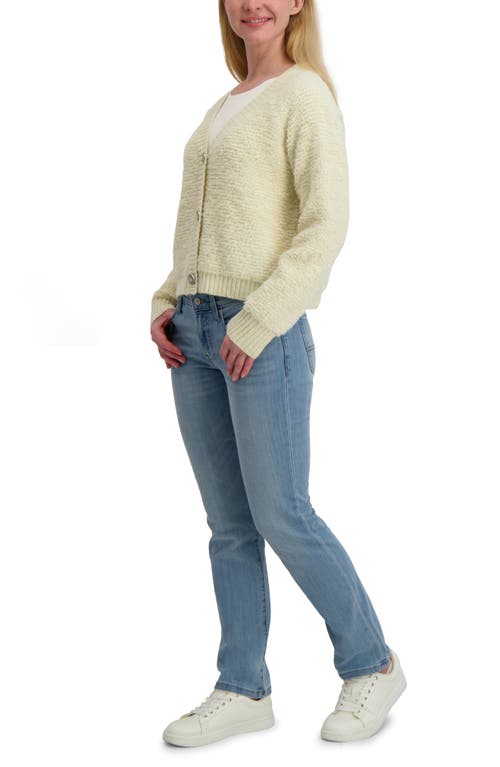 Lucky Brand Raglan Sleeve Bouclé Cardigan In White