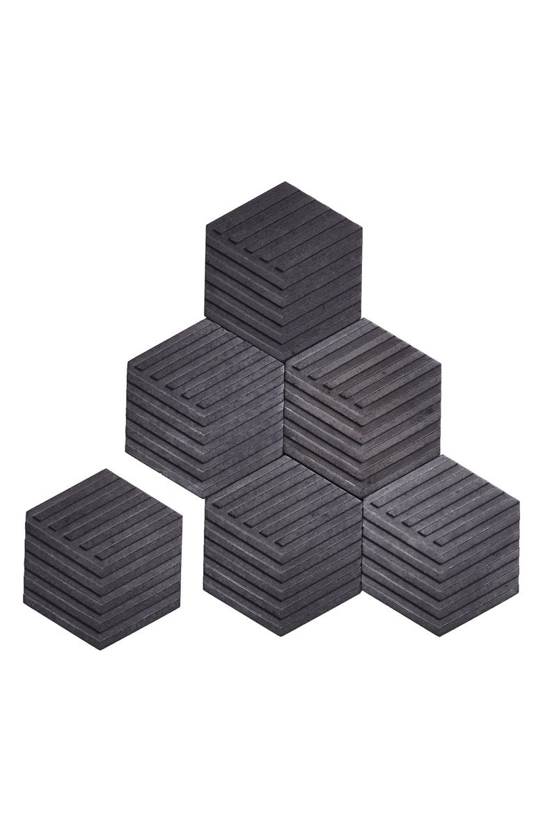 Areaware Table Tiles Concrete 6-Piece Trivet/Coaster Set, Main, color,