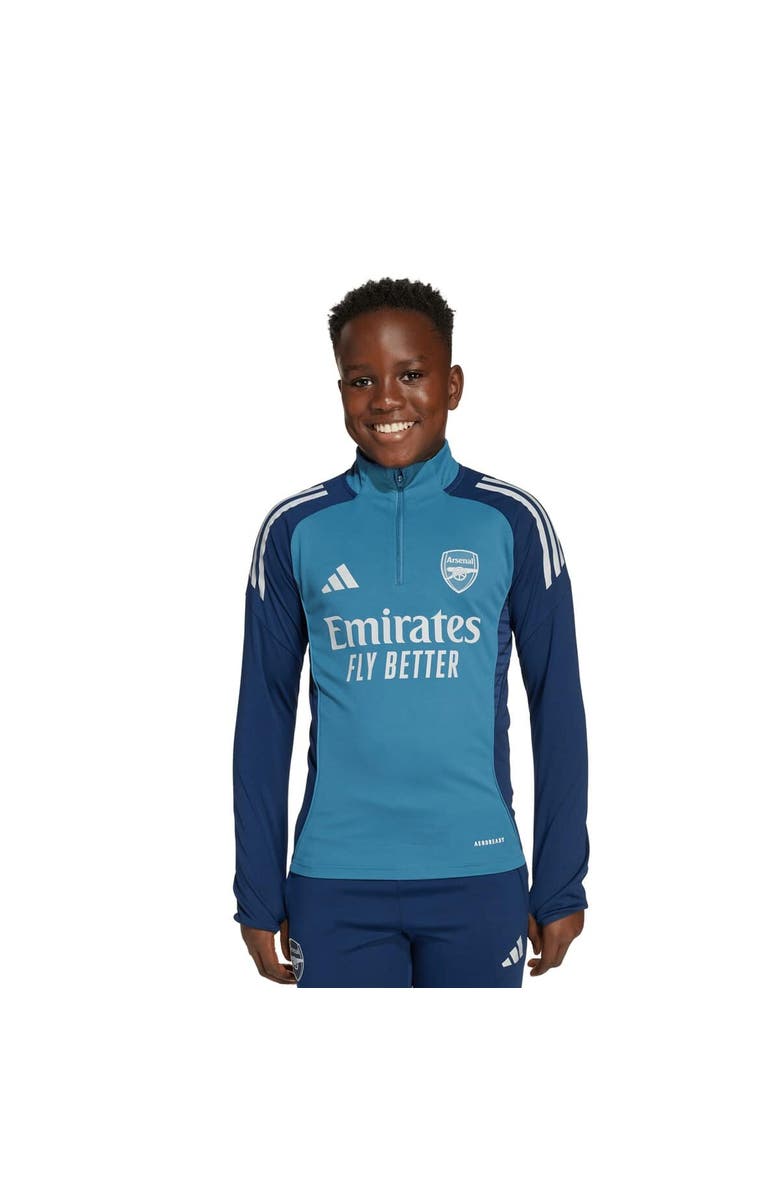 adidas Youth adidas Light Blue Arsenal 2025/26 Training AEROREADY Quarter-Zip Top, Main, color, Light Blue