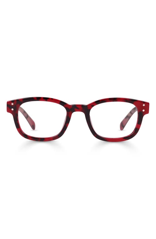 Eyebobs Biff 45mm Square Reading Glasses In Poppy Red Tortoise