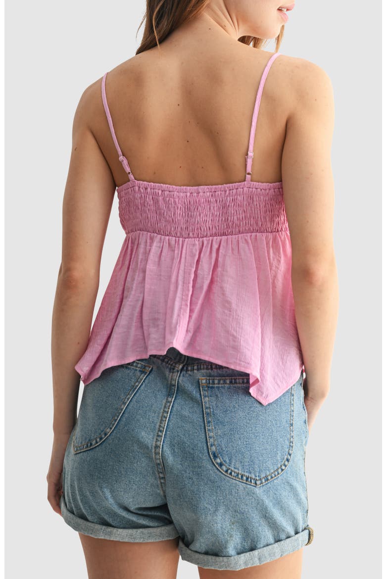 Lace Detail Handkerchief Hem Camisole, Alternate, color, PINK
