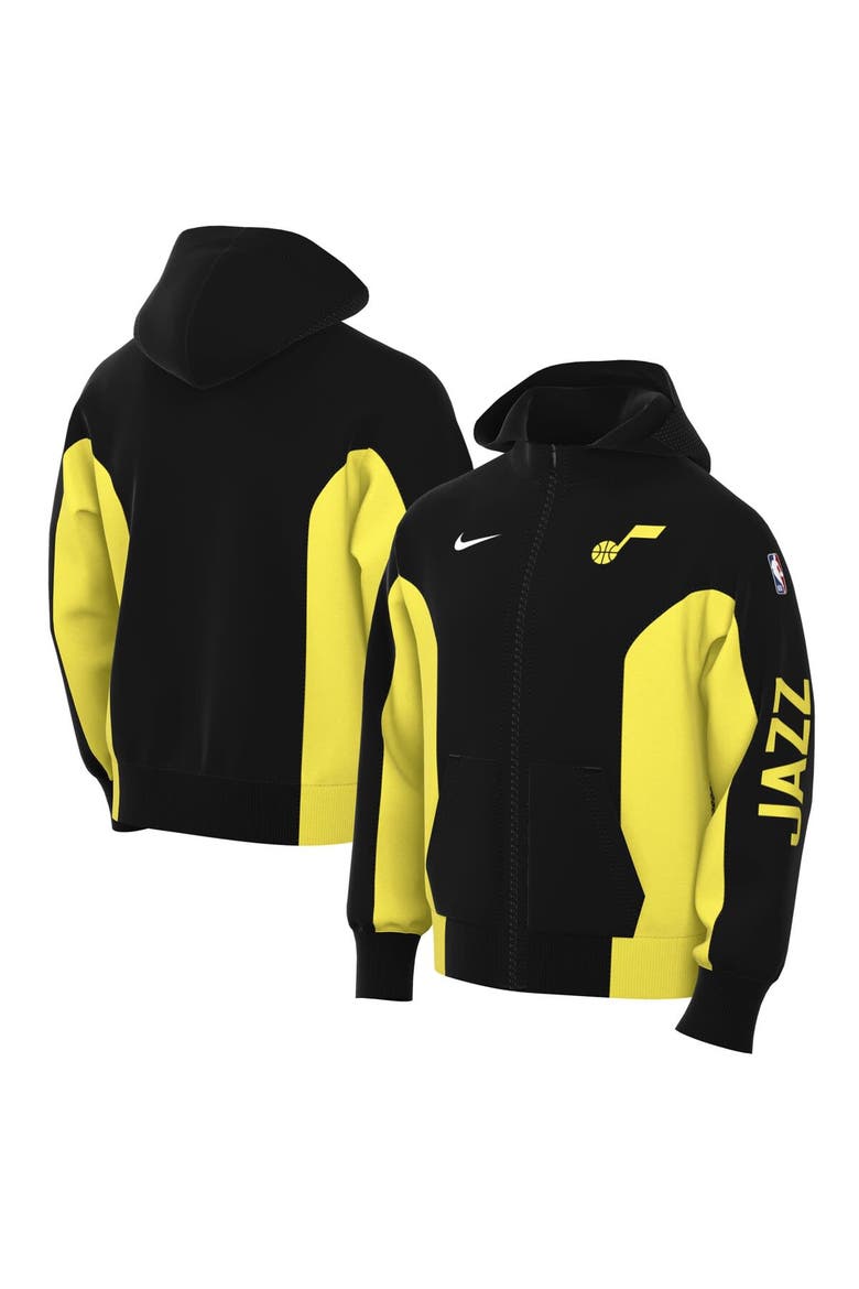 Men's Nike Black Utah Jazz 2023/24 Authentic Showtime Full-Zip Hoodie, Alternate, color, Black