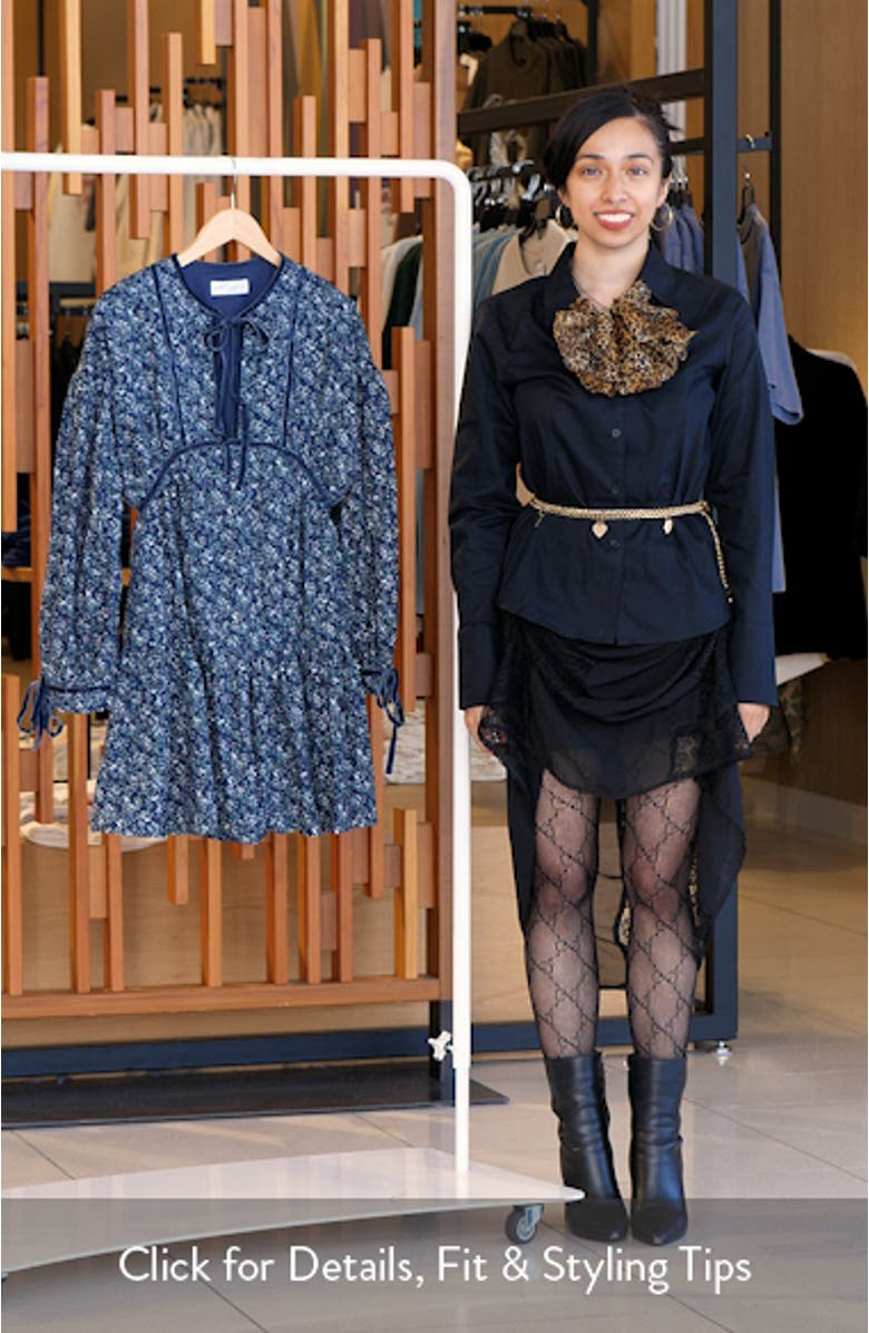 Brooklyn Long Sleeve Cotton Minidress, sales video thumbnail