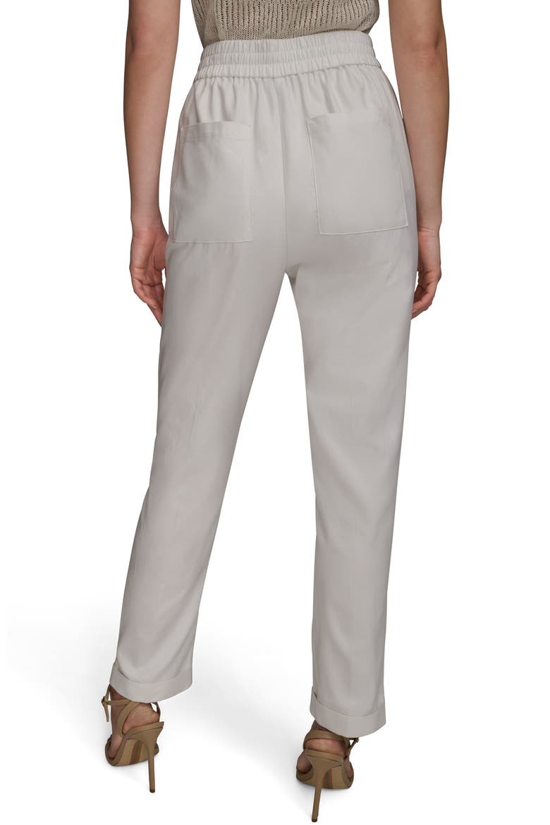 Cuffed Cotton Blend Drawstring Pants, Alternate, color, CREAM